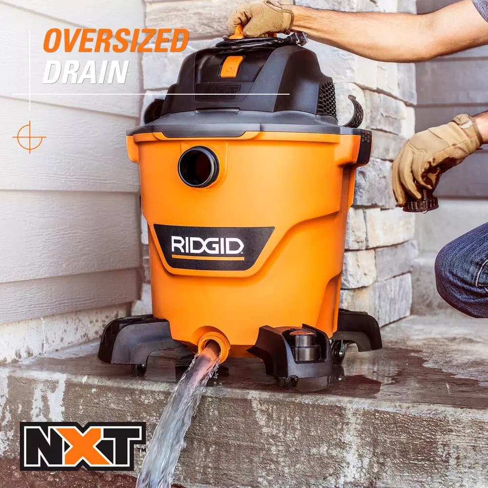 RIDGID 12 Gal. NXT 5.0 Peak HP Wet/Dry Shop Vacuum with 2.5 in. Locking Accessories