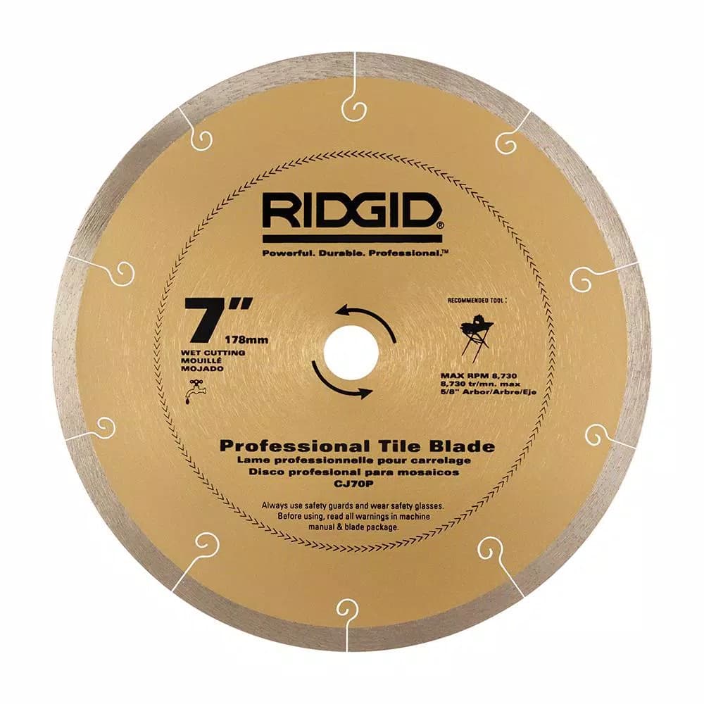 RIDGID 7 in. Portable Jobsite Wet Tile Saw, 6.5 Amp, Corded