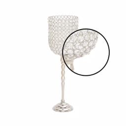 LITTON LANE Clear Acrylic and Aluminum Tall Inverted Bell Candle Holder thumbnail 3