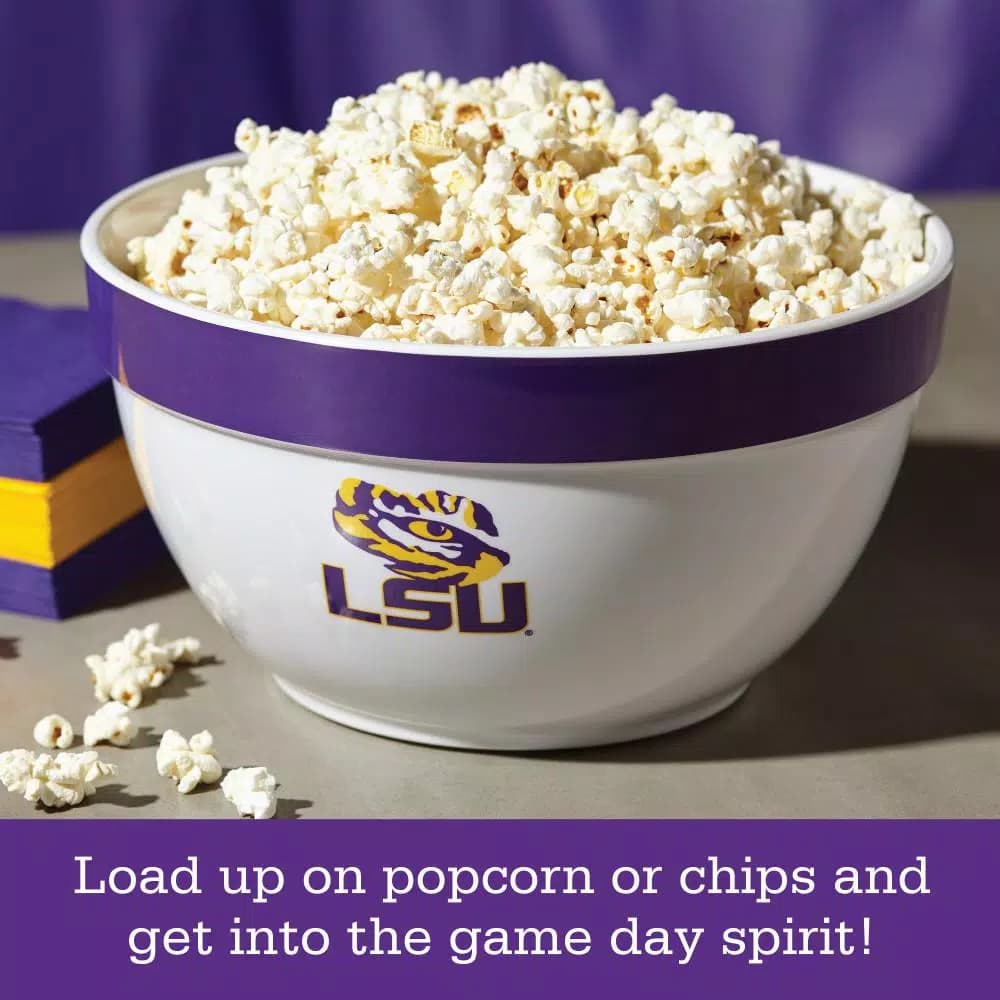 College Kitchen Collection LSU Tigers 4.75-Quart Big Party Serving Bowl, Purple
