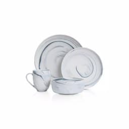 Stone Lain 32-Piece Gray Marble Porcelain Dinnerware Set for 8 thumbnail 7