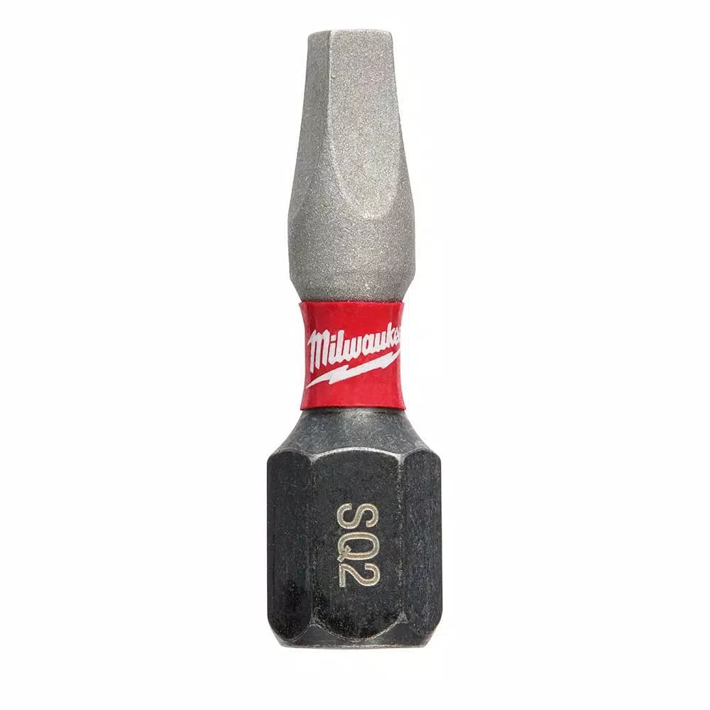 Milwaukee SHOCKWAVE 1 in. #2 Square Impact Rated Driver Bits, 5-Pack