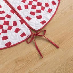 Country Living 48 in. Holiday Ring Quilted Tree Skirt, Red and White Candy Cane Microfiber thumbnail 8