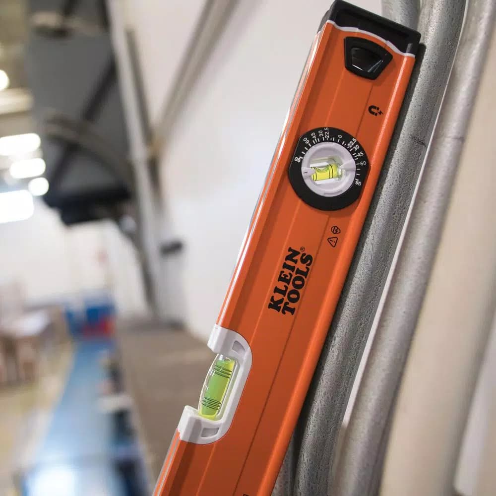 Klein Tools 24 in. Magnetic Bubble Level with V-Groove and High-Visibility Orange Body