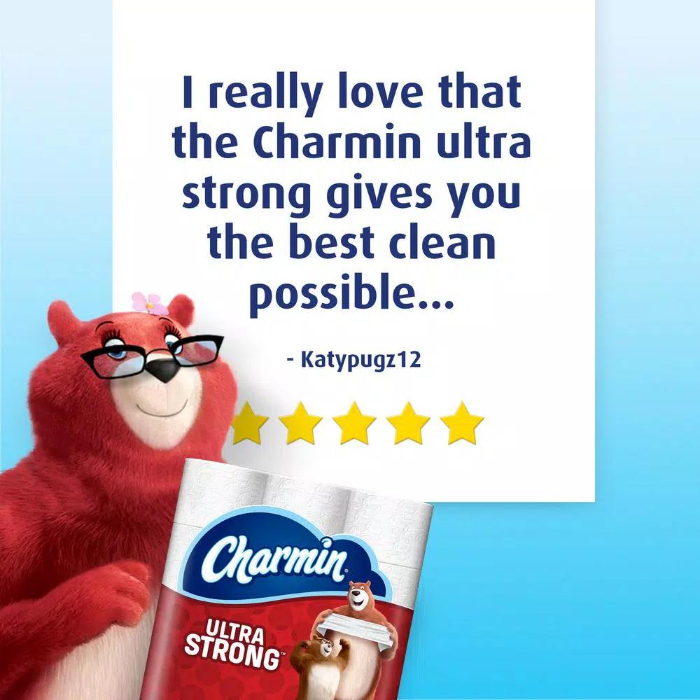 Charmin Ultra Strong Toilet Paper, 2-Ply Mega Plus Rolls, 12 Count Pack