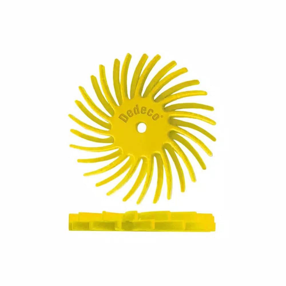 Dedeco Sunburst 7/8 in. Dual Radial Discs, 80-Grit Coarse, 1/16 in. Thickness, 12-Pack