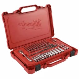 Milwaukee 50-Piece 1/4 in. Drive SAE/Metric Ratchet and Socket Set thumbnail 6