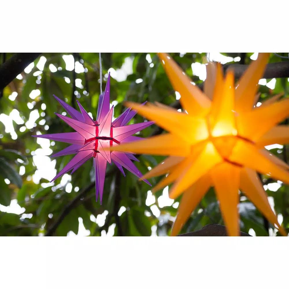 Kringle Traditions 14 in. Illuminated Gold Moravian Star LED Holiday Decoration