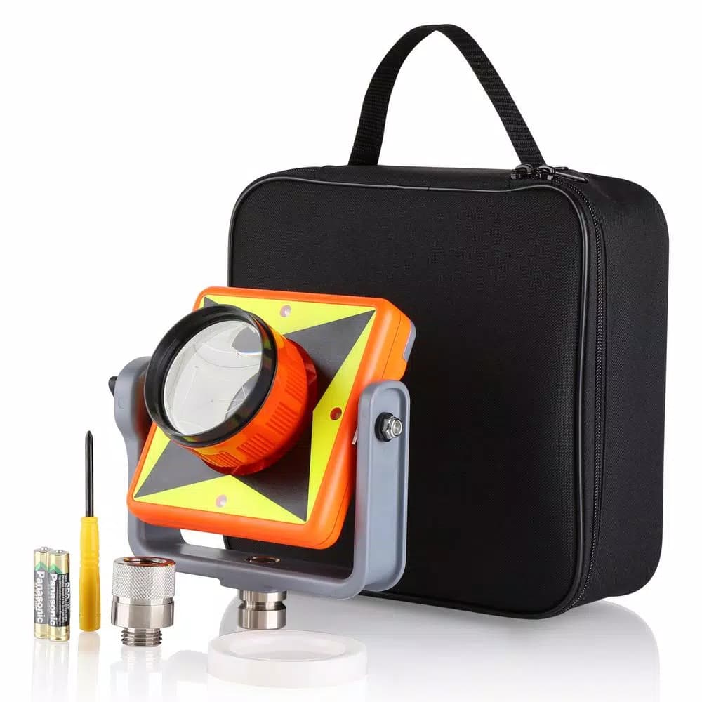 AdirPro 720-12 LED Flashing Prism - 2.5 in. Silver-Coated Prism for Long Distance Surveying