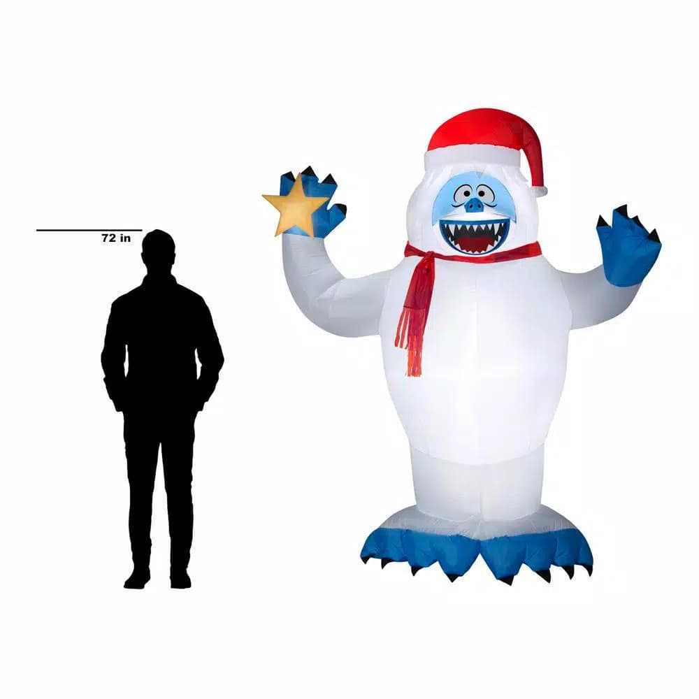 Rudolph 8 ft. Airblown Inflatable Bumble with Santa Hat and Star Holiday Decoration