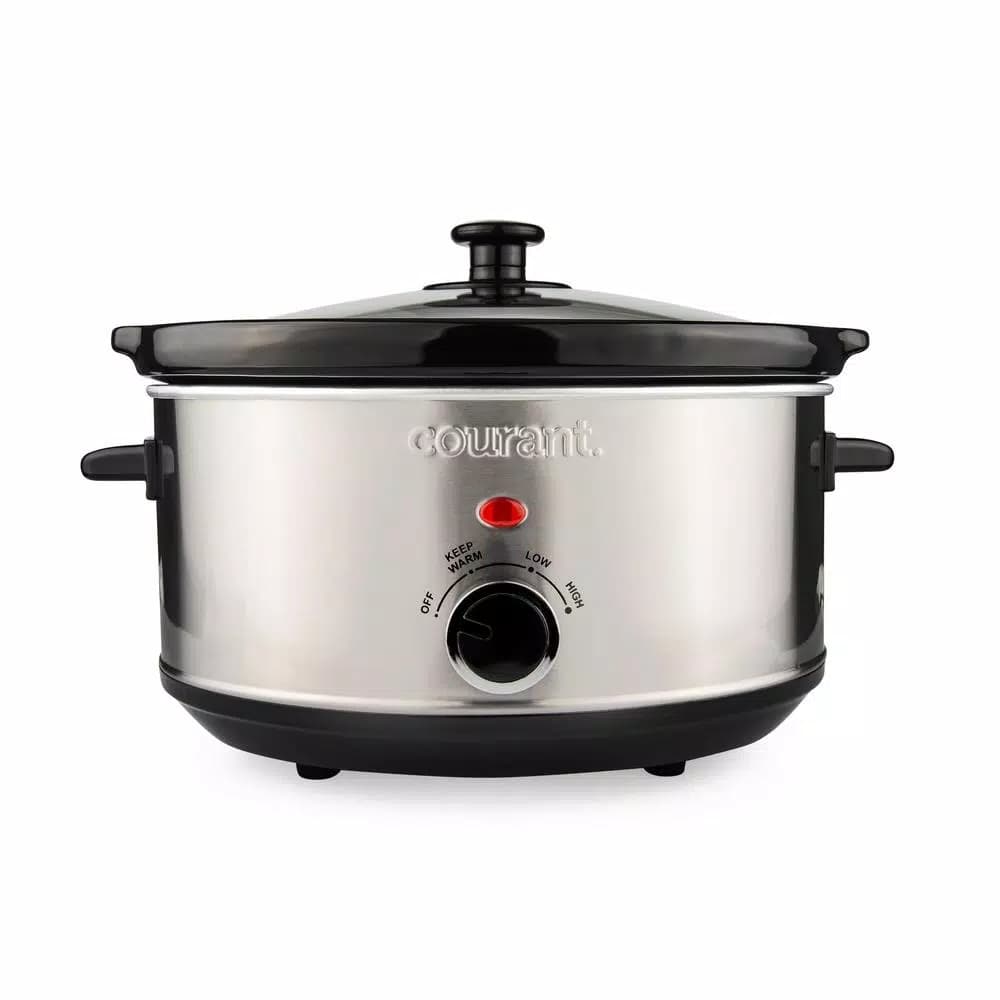 Courant 3.5 Qt. Stainless Steel Slow Cooker with Temperature Settings