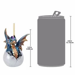 Design Toscano Hard Boiled Dragon Hatchling Holiday Ornament, 3.5 in. Resin Dragon Egg Collectible thumbnail 7