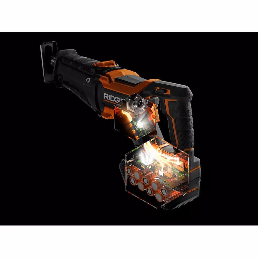 RIDGID 18V OCTANE Brushless Cordless Reciprocating Saw (Tool-Only) with Blade