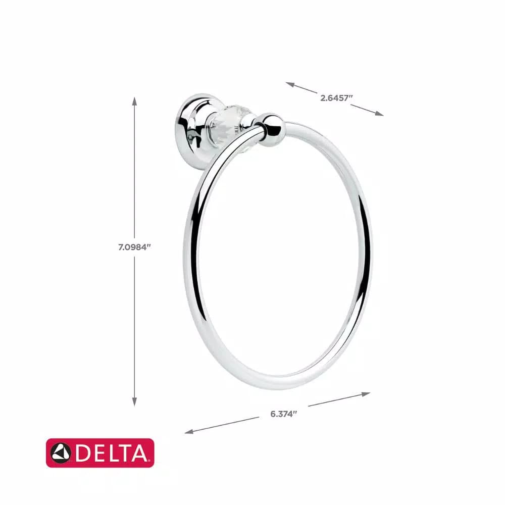 Delta Nora Chrome and Glass Towel Ring