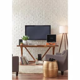 CosmoLiving by Cosmopolitan Modern Reflections 10 in. White and Gray Marble Ceramic Vase with Gold Rim thumbnail 2