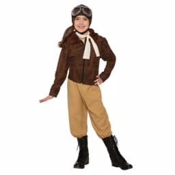 Unbranded Girls Amelia Earhart Historical Aviator Halloween Costume - Medium thumbnail 1