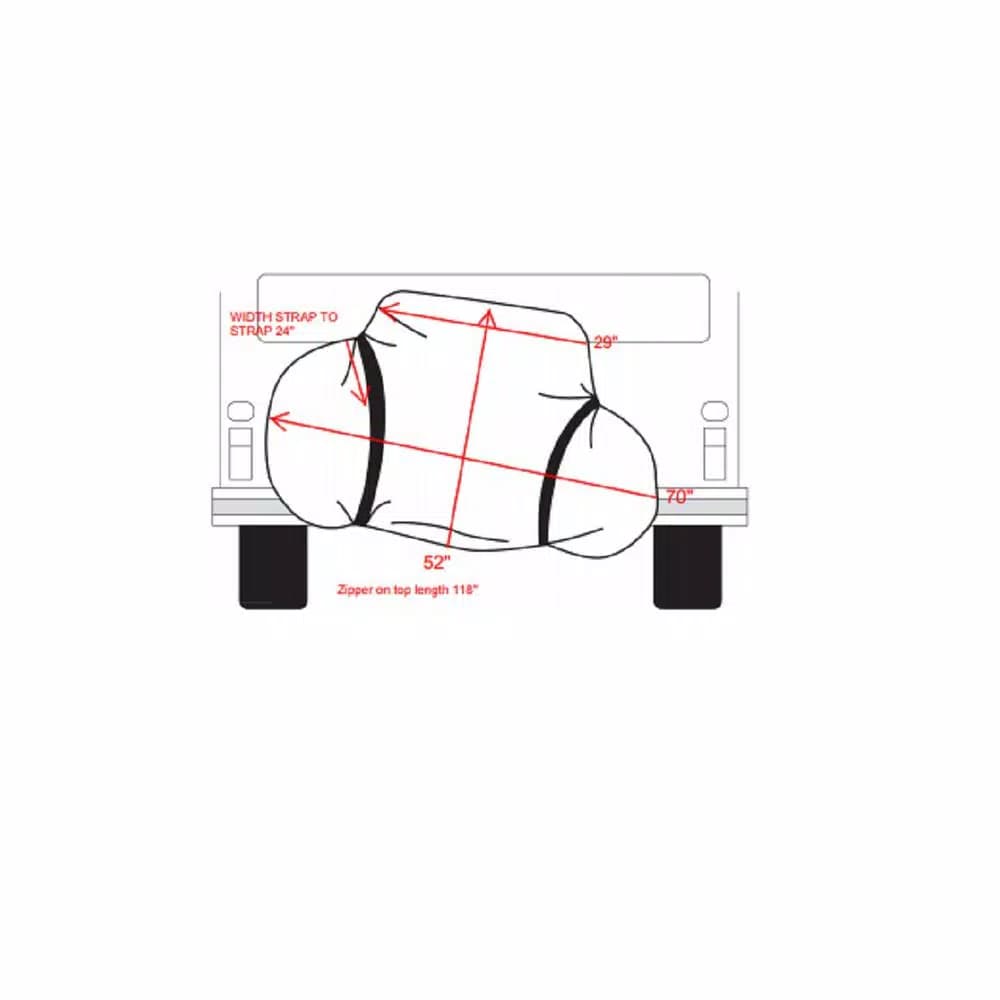 Swagman Horizontal Black 2-Bike RV Hitch Mount Cover Bag - Water Resistant 420D Nylon