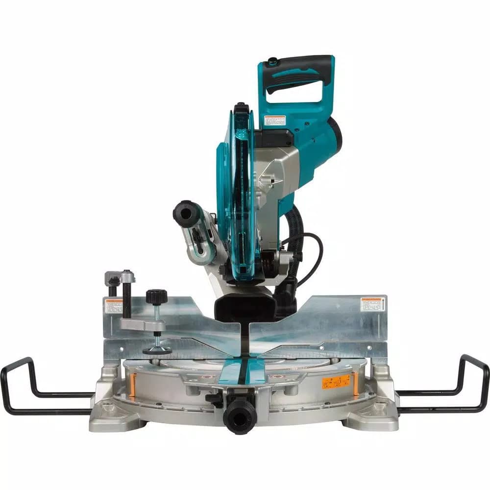 Makita 10 in. 15 Amp Dual-Bevel Sliding Compound Miter Saw with Laser and Folding Stand Kit