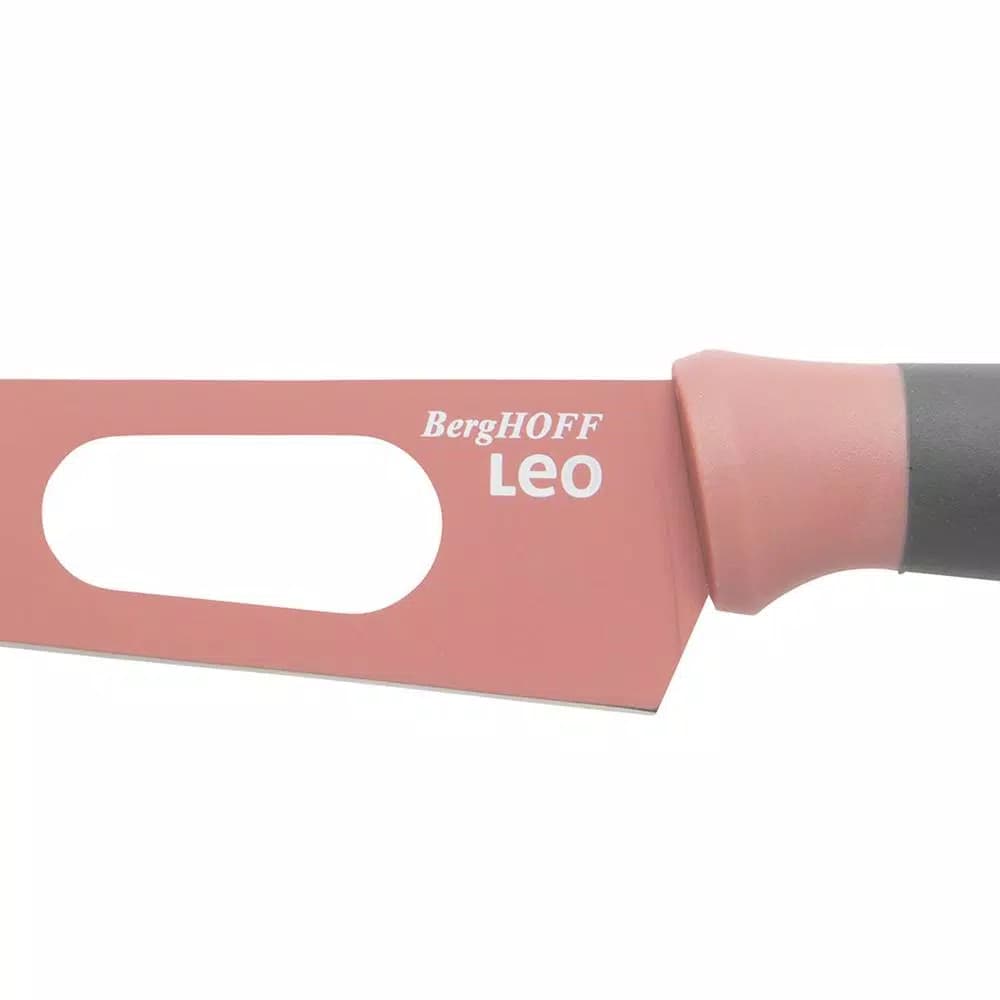 BergHOFF Leo Pink Cheese Knife with Non-Stick Stainless Steel Blade and Fork Tip