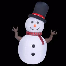 JOYDECOR 8 ft. Pre-Lit Rotating LED Snowman Christmas Inflatable with Branch Hands thumbnail 1