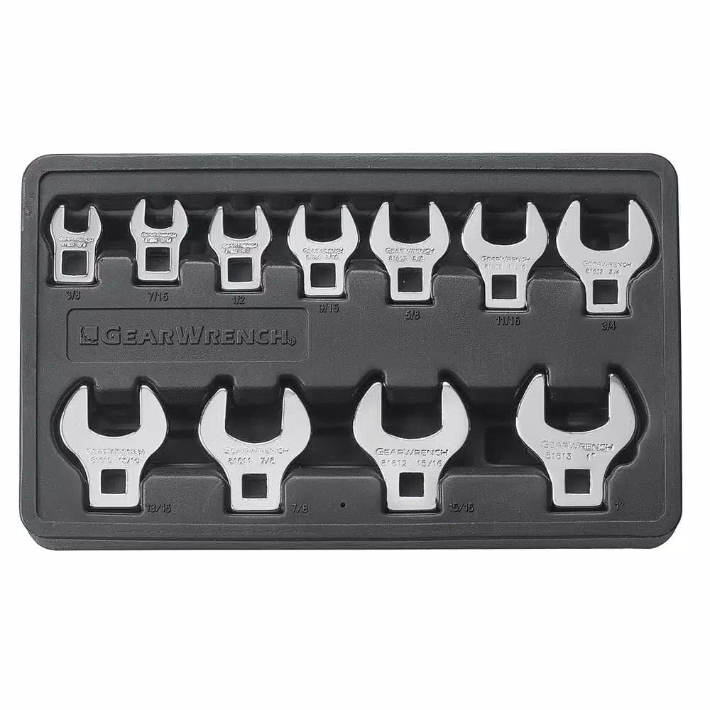 GearWrench 11-Piece 3/8 in. Drive SAE Crowfoot Wrench Set