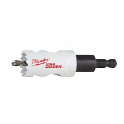 Milwaukee 1-1/8 in. Ice Hardened Bi-Metal Hole Saw with 3/8 in. Arbor & Pilot Bit thumbnail 1