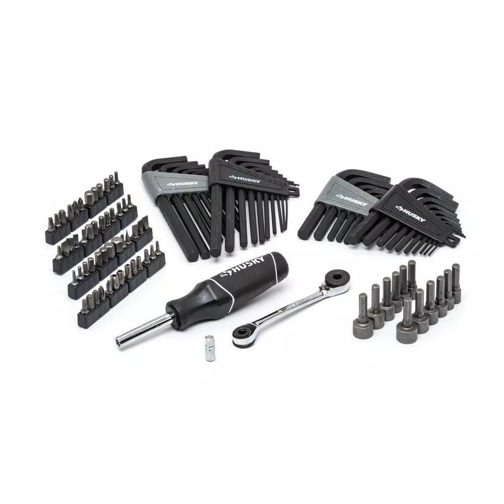 Husky 349-Piece Mechanics Tool Set with 1/4 in, 3/8 in, and 1/2 in. Drive Ratchets and Sockets