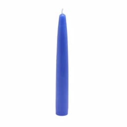 Zest Candle 6 in. Blue Taper Candles, Unscented Paraffin Wax, Set of 12 thumbnail 1