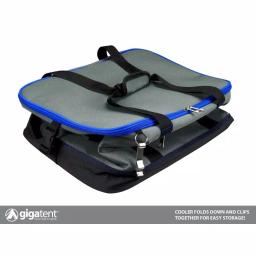 GigaTent Collapsible Soft Cooler Bag with 2 Cargo Pockets and Bottle Opener - Blue thumbnail 1