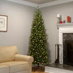 National Tree Company 9 ft. Kingswood Fir Pencil Artificial Christmas Tree with 500 Clear Warm Lights thumbnail 2