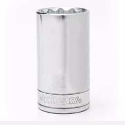 Husky 1/2 in. Drive 12-Point Deep Metric Socket, 32 mm thumbnail 1