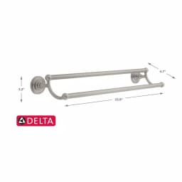 Delta Greenwich 24 in. Double Towel Bar, SpotShield Brushed Nickel thumbnail 4