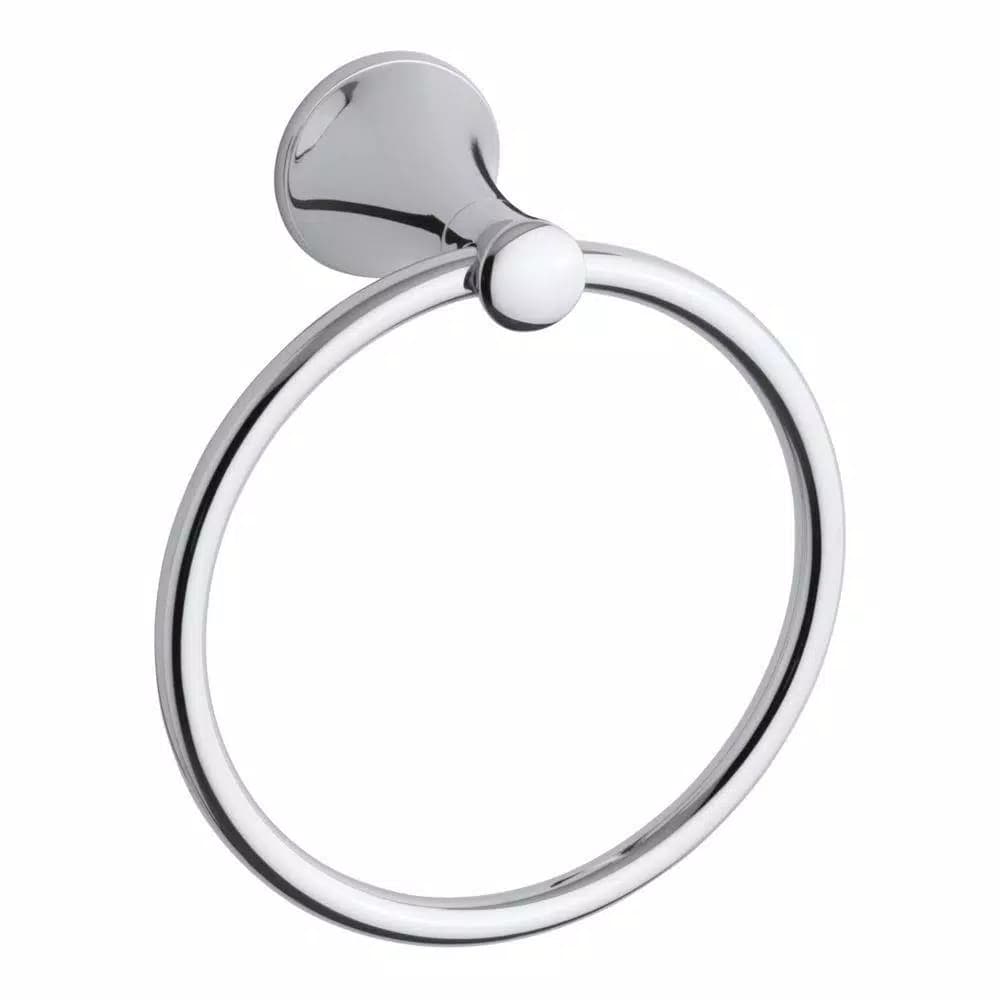 KOHLER Coralais 3-Piece Polished Chrome Bath Hardware Set: Towel Bar, Towel Ring & Toilet Paper Holder