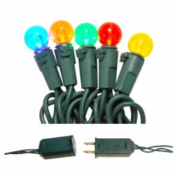 LUMABASE 70-Light Multi-Color LED Globe String Lights, Weather Resistant, 14.58 ft thumbnail 2