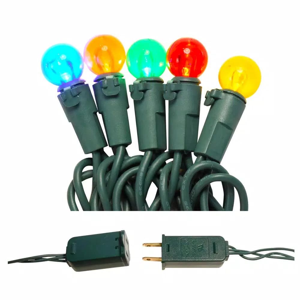 LUMABASE 70-Light Multi-Color LED Globe String Lights, Weather Resistant, 14.58 ft
