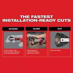 Milwaukee M18 FORCE LOGIC Cordless Cable Cutter Kit with 750 MCM Jaws, 2.0 Ah Battery & Charger thumbnail 7