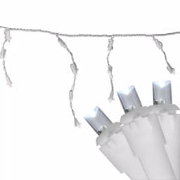 Northlight 100-Light Pure White LED Icicle Lights, 6.75 ft. Wide Angle, Indoor/Outdoor thumbnail 1