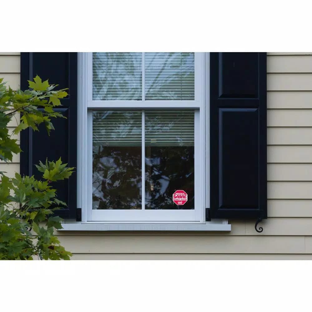 SABRE Security Decals (5-Pack) - Red Stop Sign Warning Signs for Home and Commercial Use