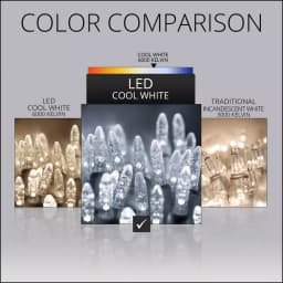 Wintergreen Lighting 7 ft. 70-Light M5 LED Cool White Icicle Light Set thumbnail 4