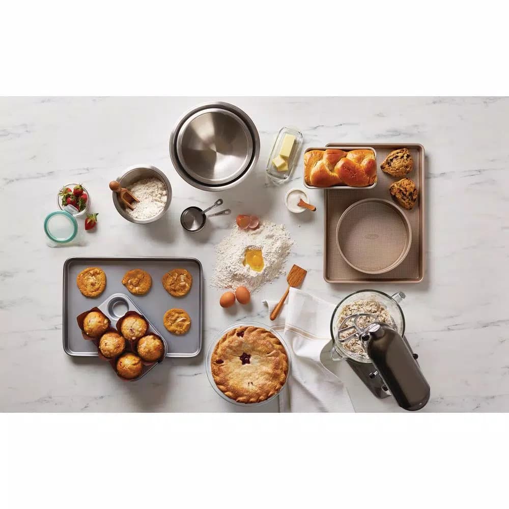 OXO Good Grips Non-Stick Pro 5-Piece Bakeware Set, Heavy-Gauge Aluminized Steel, Bronze