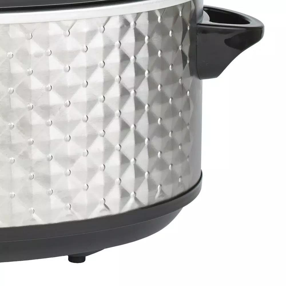 Brentwood Appliances 7 Qt. Stainless Steel Slow Cooker with Tempered Glass Lid