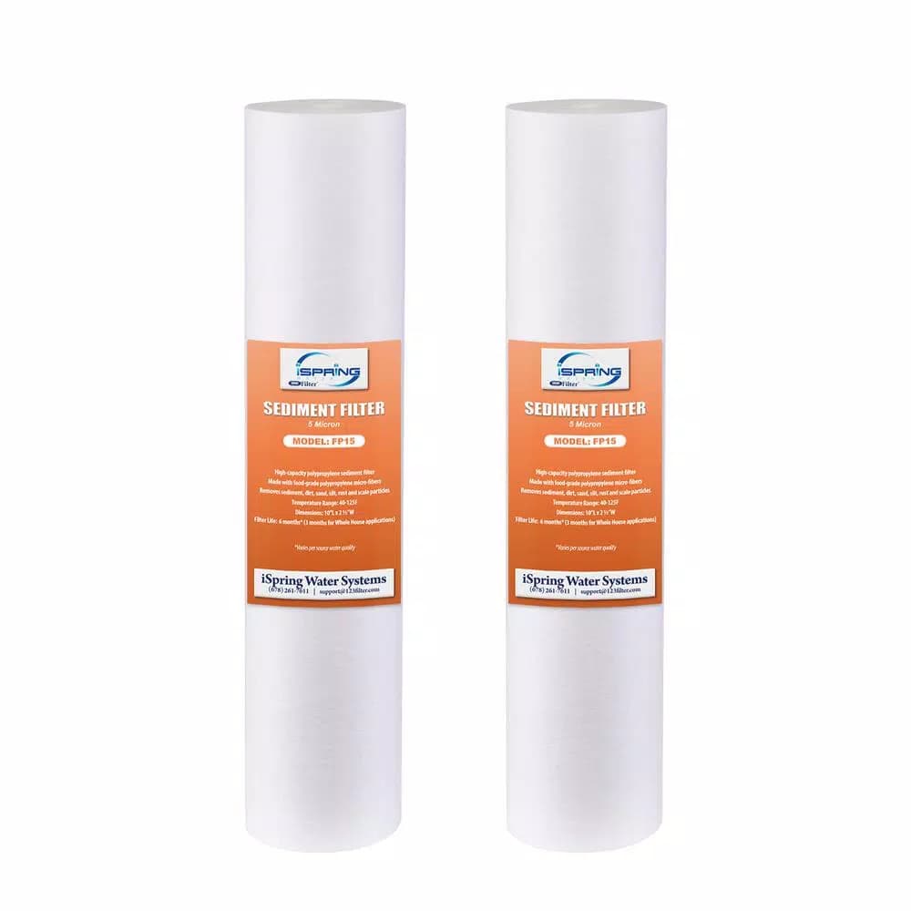 iSpring 5-Micron Sediment Water Filter Replacement Cartridge, 2-Pack