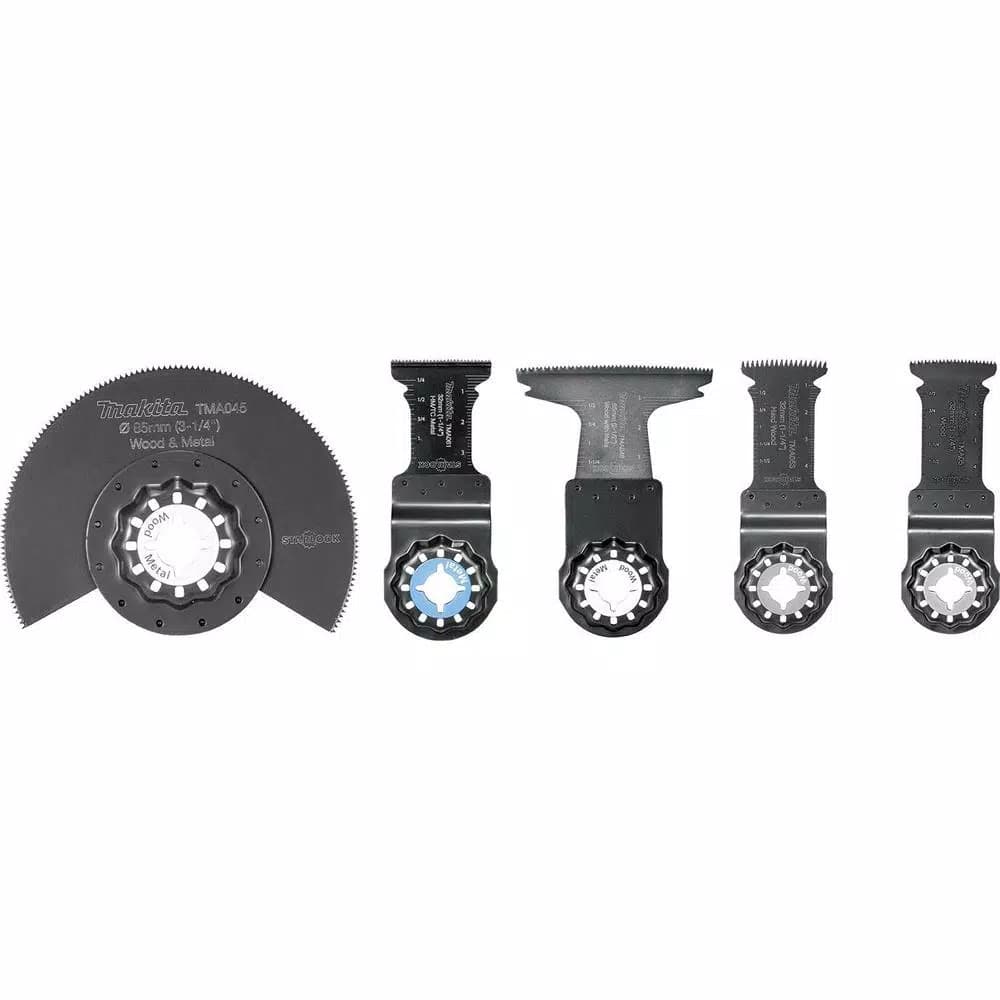 Makita 5-Piece Starlock Oscillating Blade Set for Wood and Metal Cutting