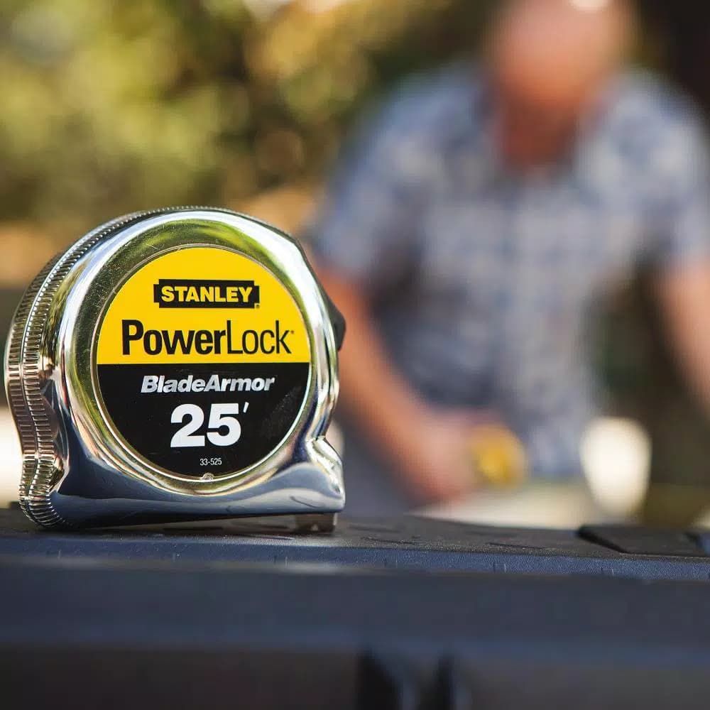 STANLEY PowerLock 25 ft. x 1 in. Tape Measure with Blade Armor Coating