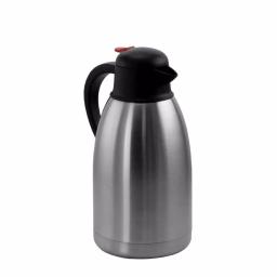MegaChef 67.6 fl. oz. Stainless Steel Thermal Beverage Carafe with Black Lid thumbnail 1