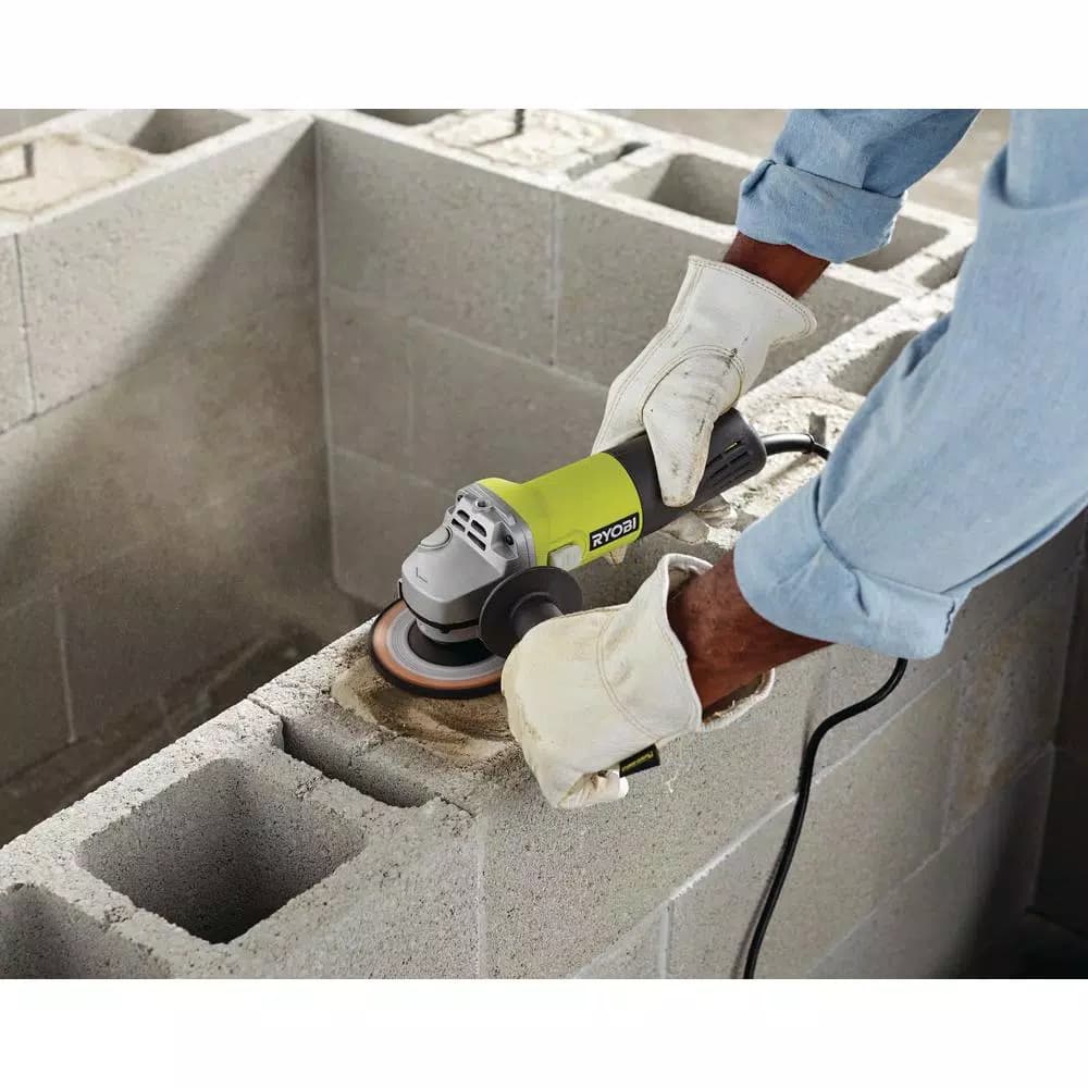 RYOBI 5.5 Amp Corded 4-1/2 in. Angle Grinder, 11,000 RPM