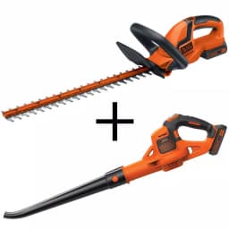 Black+Decker 22 in. 20V Max Cordless Hedge Trimmer Kit with (2) 1.5Ah Batteries, Charger, and Bonus Blower thumbnail 1