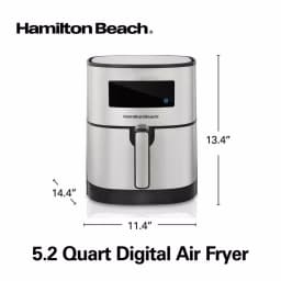 Hamilton Beach 5.3 Qt. Digital Air Fryer, 1700W Stainless Steel with 8 Presets thumbnail 2