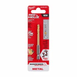 Milwaukee SHOCKWAVE 13/64 in. Titanium Red Helix Drill Bit with 1/4 in. Hex Shank thumbnail 1