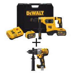 DEWALT 60V MAX FLEXVOLT Brushless 1-9/16 in. SDS MAX Rotary Hammer Kit with (2) 9.0Ah Batteries & Hammer Drill thumbnail 1